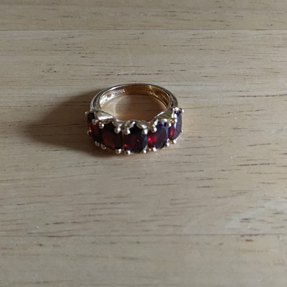 Garnet Technibond Heart Ring